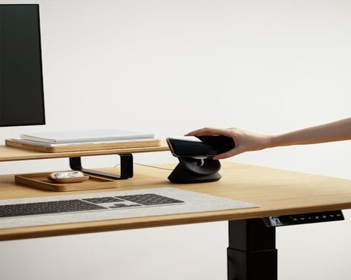 Modern ergonomic office setup with natural lighting